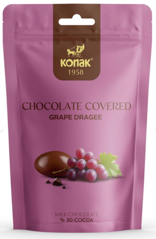 KONAK SÜTLÜ ÇİKOLATA KAPLI ÜZÜM DRAJE 85 GR*12