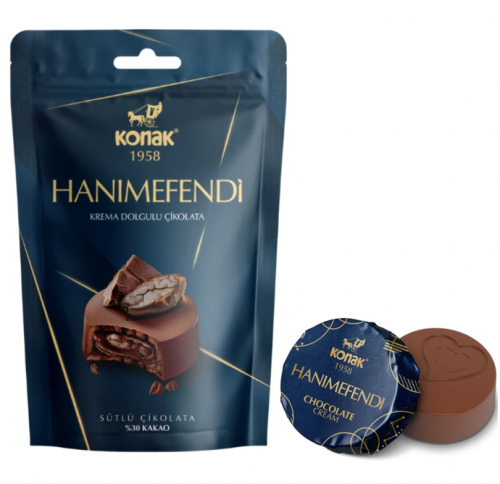 KONAK HANIMEFENDİ KRE.DOL.SÜTLÜ ÇİKOLATA 85 GR*12