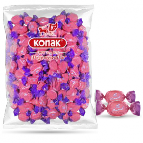 KONAK MANDULET FRAMBUAZ PESTİLLİ ŞEKER 1 KG*5