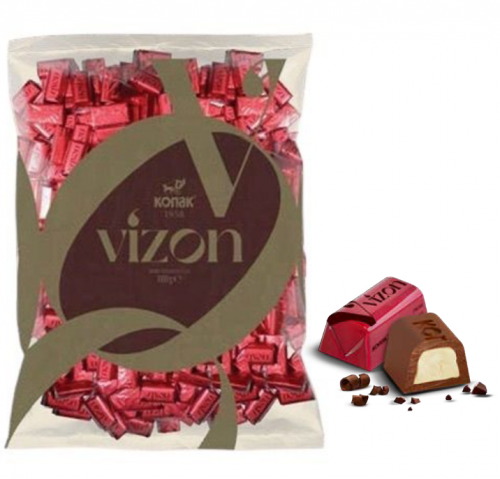 KONAK VİZON KREMALI SÜTLÜ ÇİKOLATA 1 KG*5
