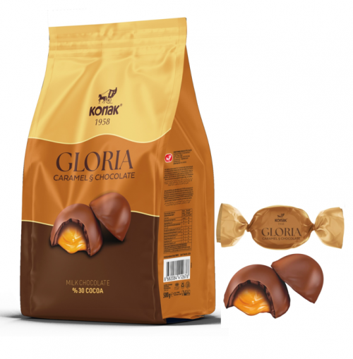 KONAK GLORİA ÇİKOLATA KAP.KARAMEL 500 GR*12