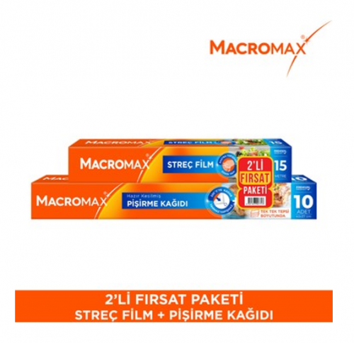 MACROMAX 2Lİ FIRSAT STREÇ+PİŞİRME KAĞIDI*12