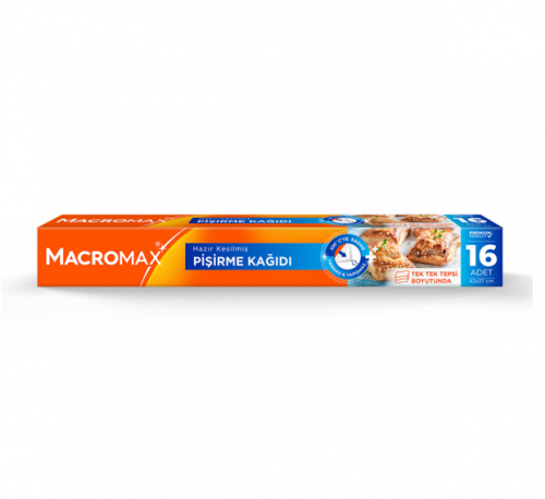 MACROMAX KESİLMİŞ PİŞİRME KAĞIDI 16'LI*24
