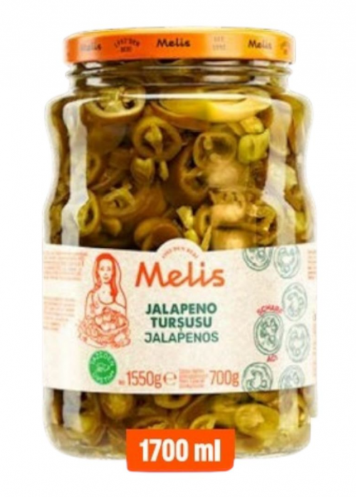 MELİS 1700 GR JALAPENO ACI BİBER DİLİMLİ TURŞU*6