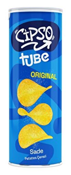 CHIPSO (0650619) TUBE 160 GR PLAIN POTATO SNACK*19