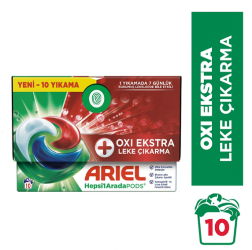 ARIEL PODS CAPSULES OXI 10-PACK WHITE AND COLORED*4