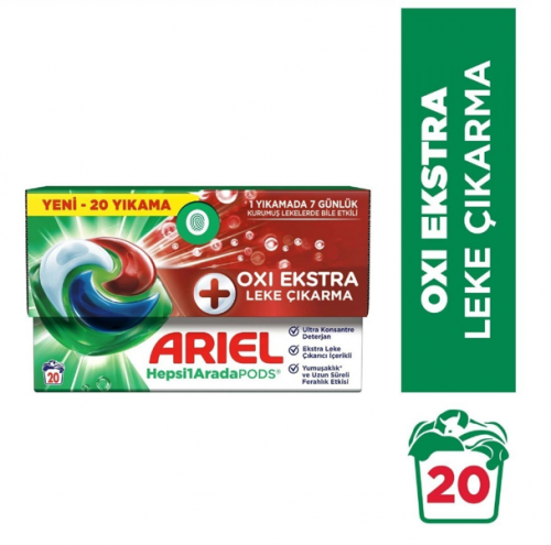 ARIEL PODS CAPSULES OXI 20-PACK WHITE AND COLORED*4