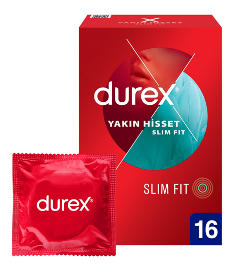 DUREX CONDOMS 16 PCS CLOSE FEEL SLIM FIT*6
