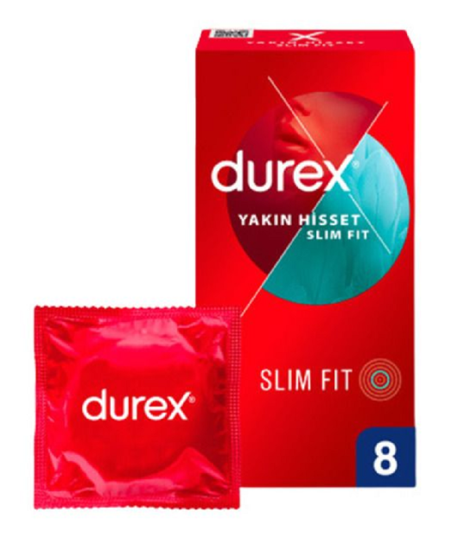 DUREX CONDOMS 8 PCS CLOSE FEEL SLIM FIT *12