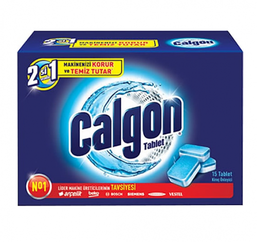 CALGON LIME DETERGENT LAUNDRY MACHINE TABLETS 15-PACK*6
