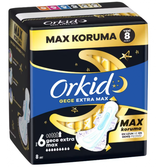 ORKID ULTRA EXTRA 4-PACK NIGHT MAX 8-PACK (6 SIZES)*6