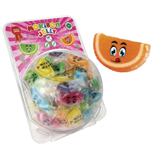 MOKIBON (KS040) 10 GR FRUIT SLICE JELLY SPHERE*100