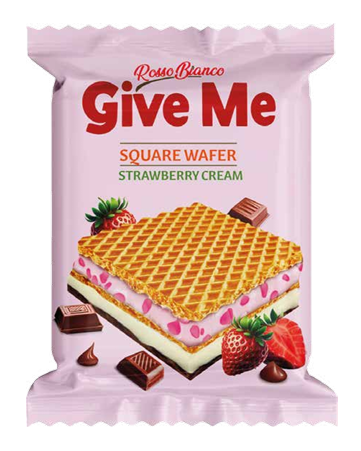 ROSSO BIANCO GIVE ME 30 GR STRAWBERRY WAFER*24