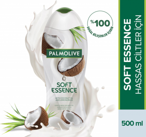 PALMOLIVE SHOWER GEL 500 ML SOFT ESSENCE COCONUT*12