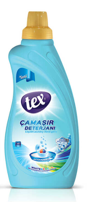 TEX LIQUID LAUNDRY DETERGENT 1 KG WHITE & COLORED*12