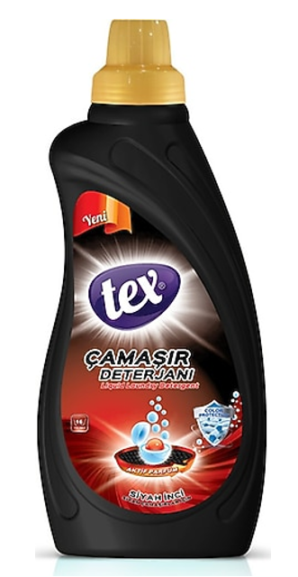 TEX LIQUID LAUNDRY DETERGENT 1 KG BLACK PEARL*12