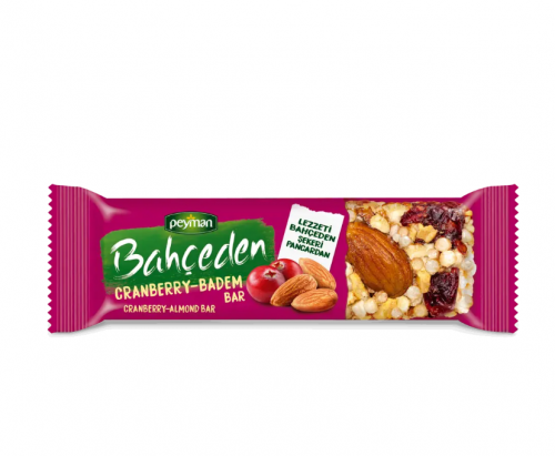 PEYMAN BAHÇEDEN 30 GR ALMOND CRANBERRY BAR*16