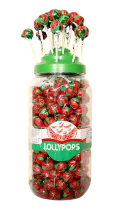 LOLLYPOPS 15 GR WATERMELON FLAVORED LOLLIPOP*120