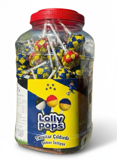 LOLLYPOPS 20 GR FAN TONGUE-COLORING LOLLIPOP*120