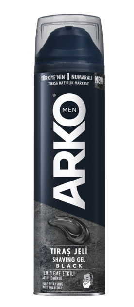 ARKO SHAVING GEL 200 ML BLACK*6
