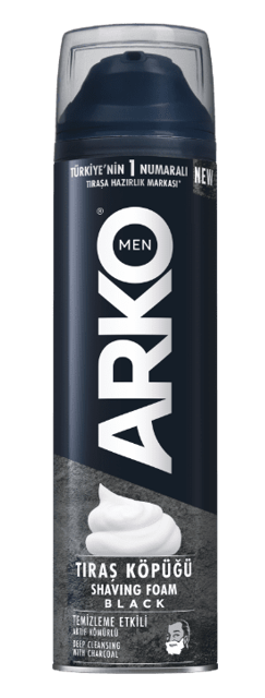 ARKO SHAVING FOAM 200 ML BLACK*6