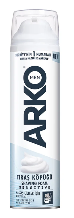 ARKO SHAVING FOAM 200 ML SENSITIVE*6