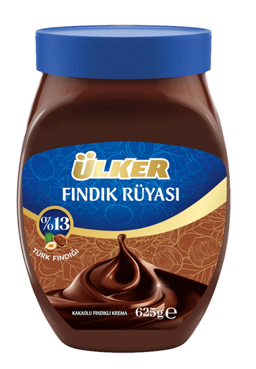 ÜLKER (1220-06) HAZELNUT DREAM COCOA CREAM 625 GR GLASS*6