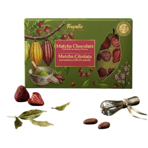 FRAPELLA 150 GR STRAWBERRY PIECES.MATCHA CHOCOLATE*12