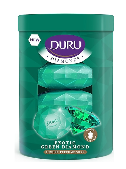 DURU DIAMONDS 4*90 GR GREEN PVC SOAP*16