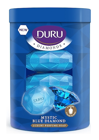 DURU DIAMONDS 4*90 GR BLUE PVC SOAP*16