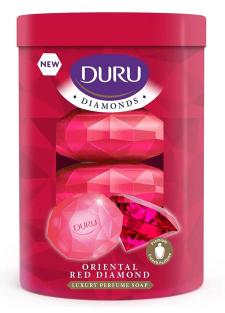DURU DIAMONDS 4*90 GR RED PVC SOAP*16