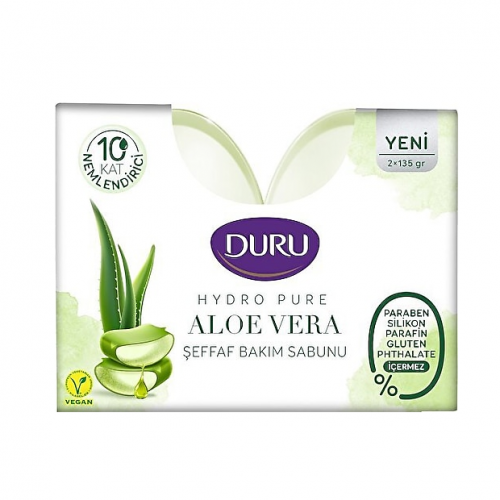 DURU SOAP 2*135 GR HYDRO PURE ALOE VERA*18