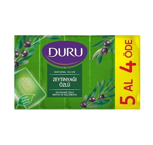 DURU SHOWER SOAP 5x150 GR NATURAL OLIVE OIL*18