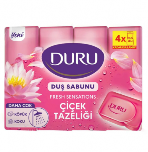 DURU SHOWER SOAP 4x150 GR FLOWER FRESHNESS*18