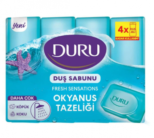DURU SHOWER SOAP 4x150 GR OCEAN FRESHNESS*18