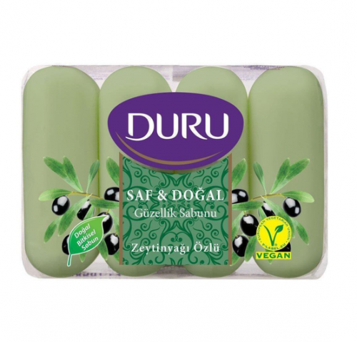 DURU BEAUTY SOAP 4x70 GR PURE & NATURAL OLIVE OIL*24