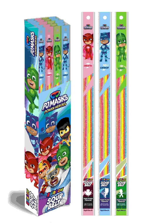 Lollibons 15 gr PJ Masks Rainbow Strip Candies*60