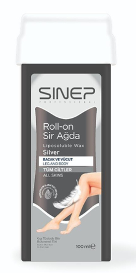 SINEP 100 ML ROLL-ON WAX SILVER*24