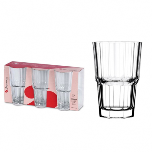 (520465) PAŞABAHÇE BEVERAGE GLASS SERTY LONG 3-PACK*8