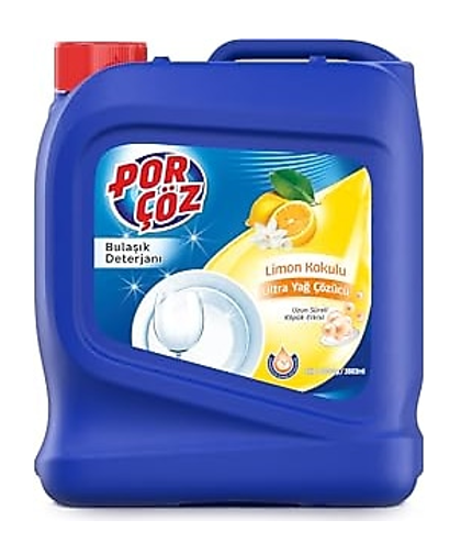 PORÇÖZ 4 LT LIQUID DISHWASHING DETERGENT LEMON*4