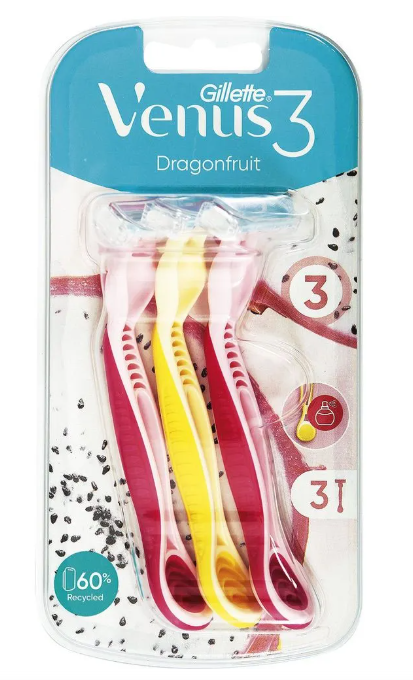 GİLLETTE VENÜS 3 DRAGONFRUİT DİS 3CT*6