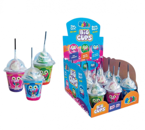 BOBBO (AY001) BİG CUPS ŞEKER VE EKŞİ TOZ 39 GR*12