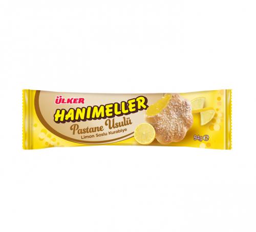 ÜLKER (119600) HANIMELLER LEMON SAUCE COOKIE ROLL 94 GR*12