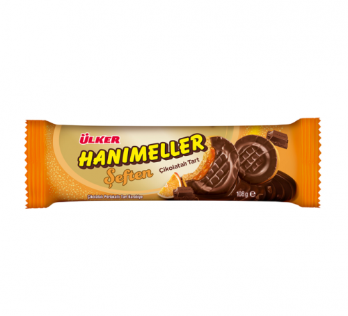ÜLKER (119509) HANIMELLER CHOCOLATE ORANGE TART COOKIE 108 GR*18