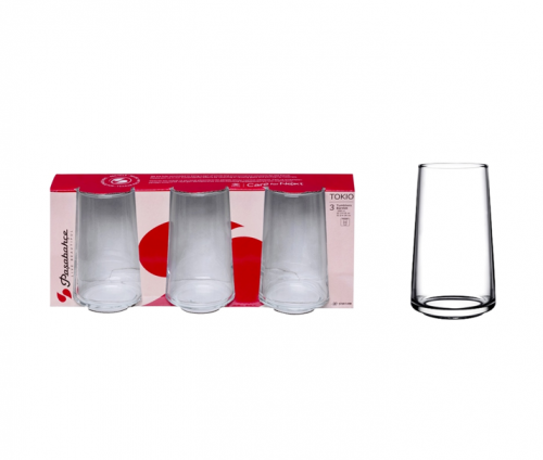 (420410) PAŞABAHÇE BEVERAGE GLASSES 390 CC 3 PACS*8