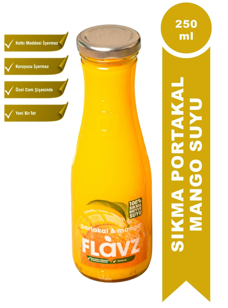 FLAVZ 250 ML SQUEEZED 100% MANGO & ORANGE JUICE*8