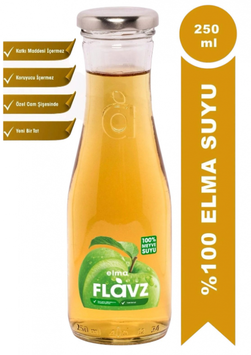 FLAVZ 250 ML 100% APPLE JUICE*8