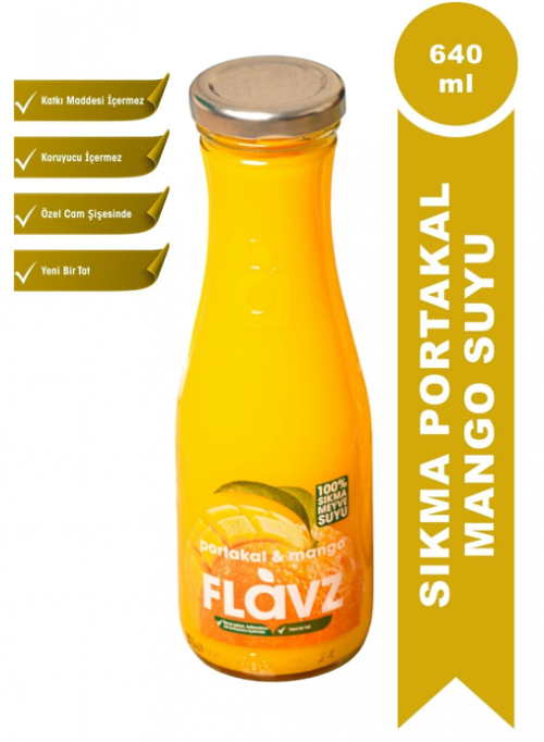 FLAVZ 640 ML SQUEEZED 100% MANGO & ORANGE JUICE*6