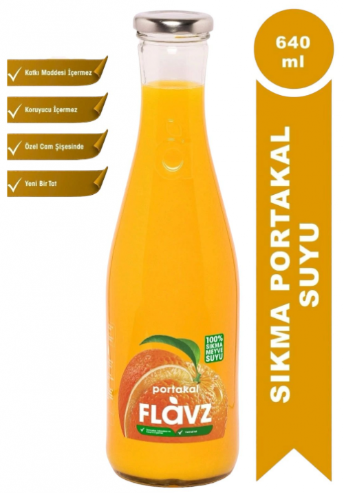 FLAVZ 640 ML SQUEEZED 100% ORANGE JUICE*6