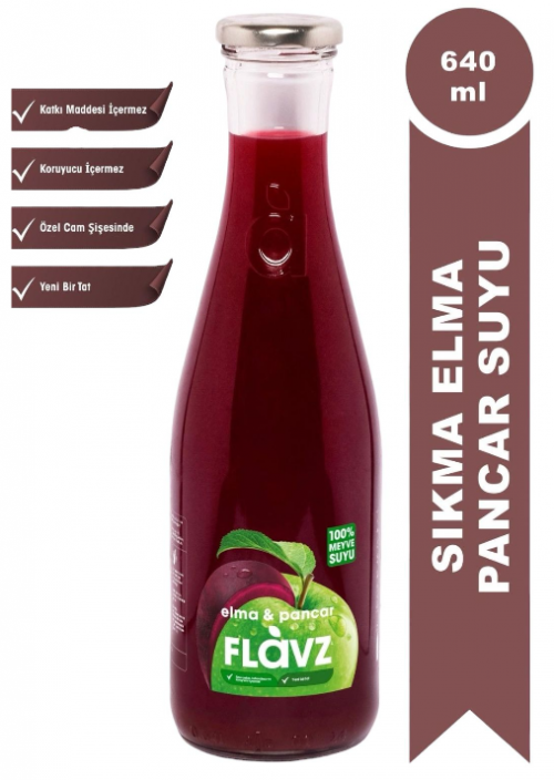 FLAVZ 640 ML SQUEEZED 100% APPLE AND BEET*6